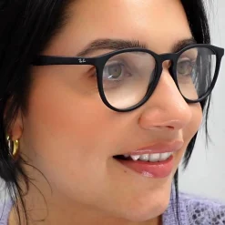 Ray-Ban Round|Round^Glasses Frames 7046 5364 Rubberised Black Clear