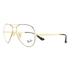 Ray-Ban Aviator|Ray-Ban^Glasses Frames 6489 Aviator 2945 Gold Top on Havana 58mm Mens