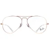 Ray-Ban Aviator|Ray-Ban^Glasses Frames RX6489 Aviator 3094 Rose Gold Men Women