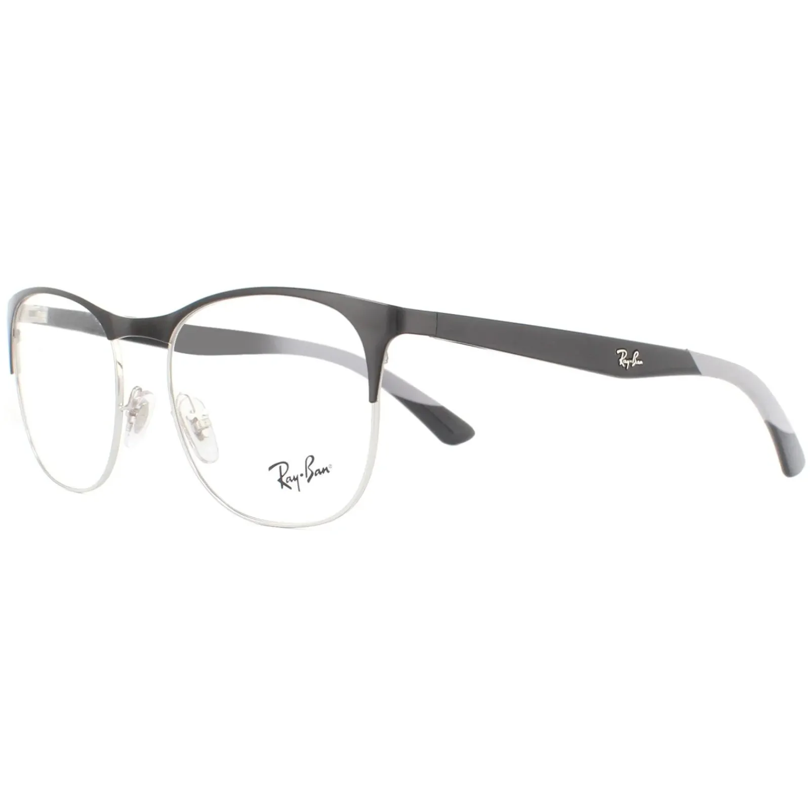 Ray-Ban Square|Ray-Ban^Glasses Frames RX6412 2861 Black Silver Men