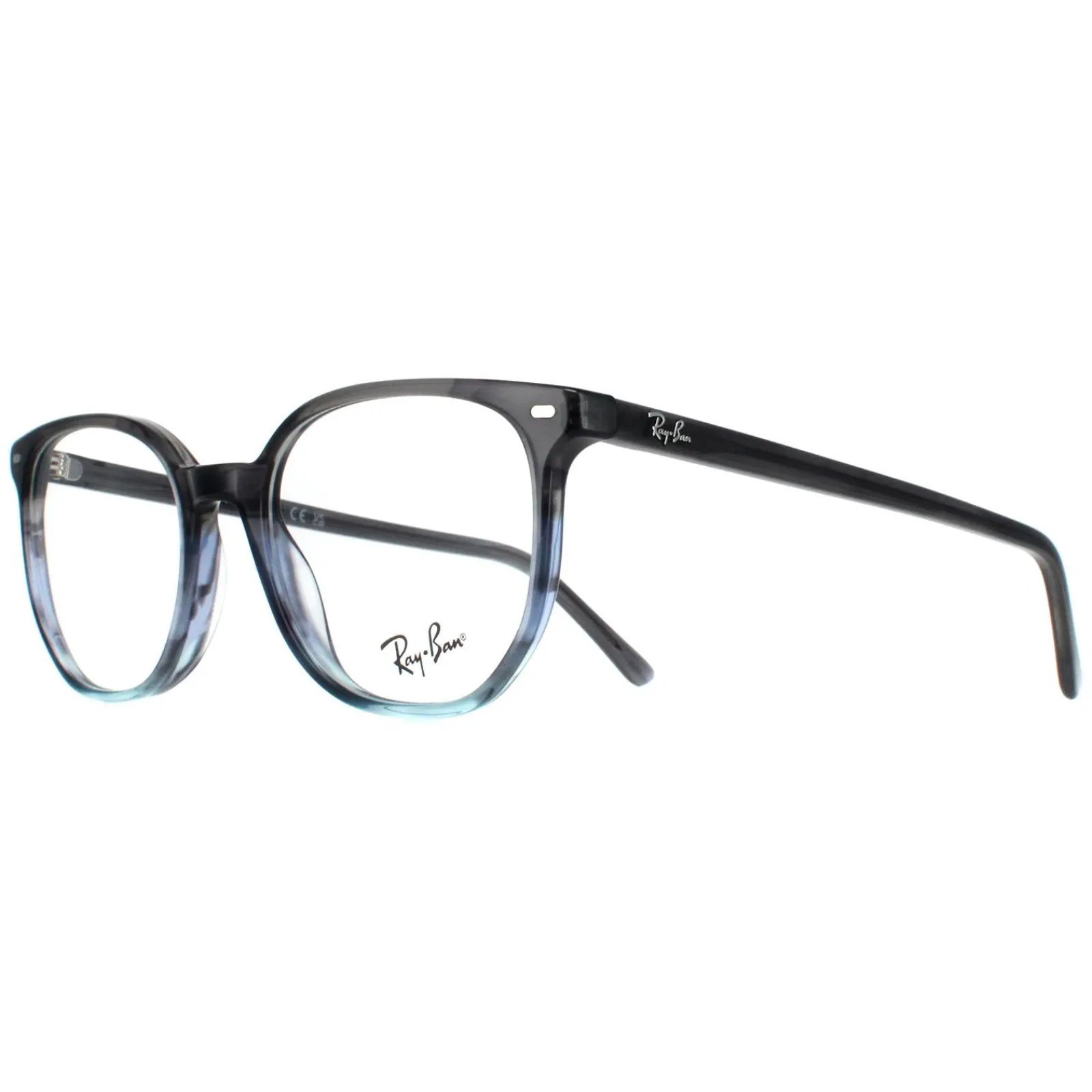 Ray-Ban Round|Round^Glasses Frames RX5397 Elliot 8254 Striped Grey and Blue Men Wo