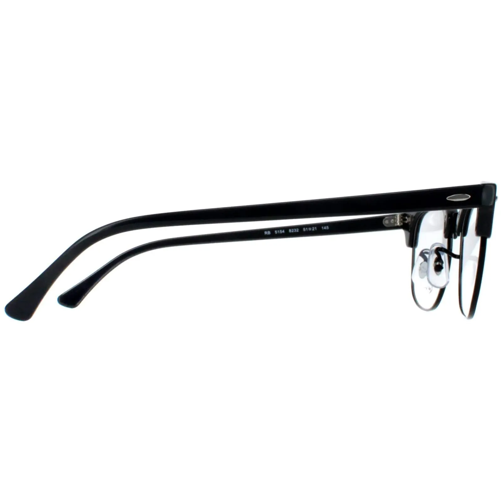 Ray-Ban Round|Round^Glasses Frames RX5154 Clubmaster 8232 Grey on Black Men Women