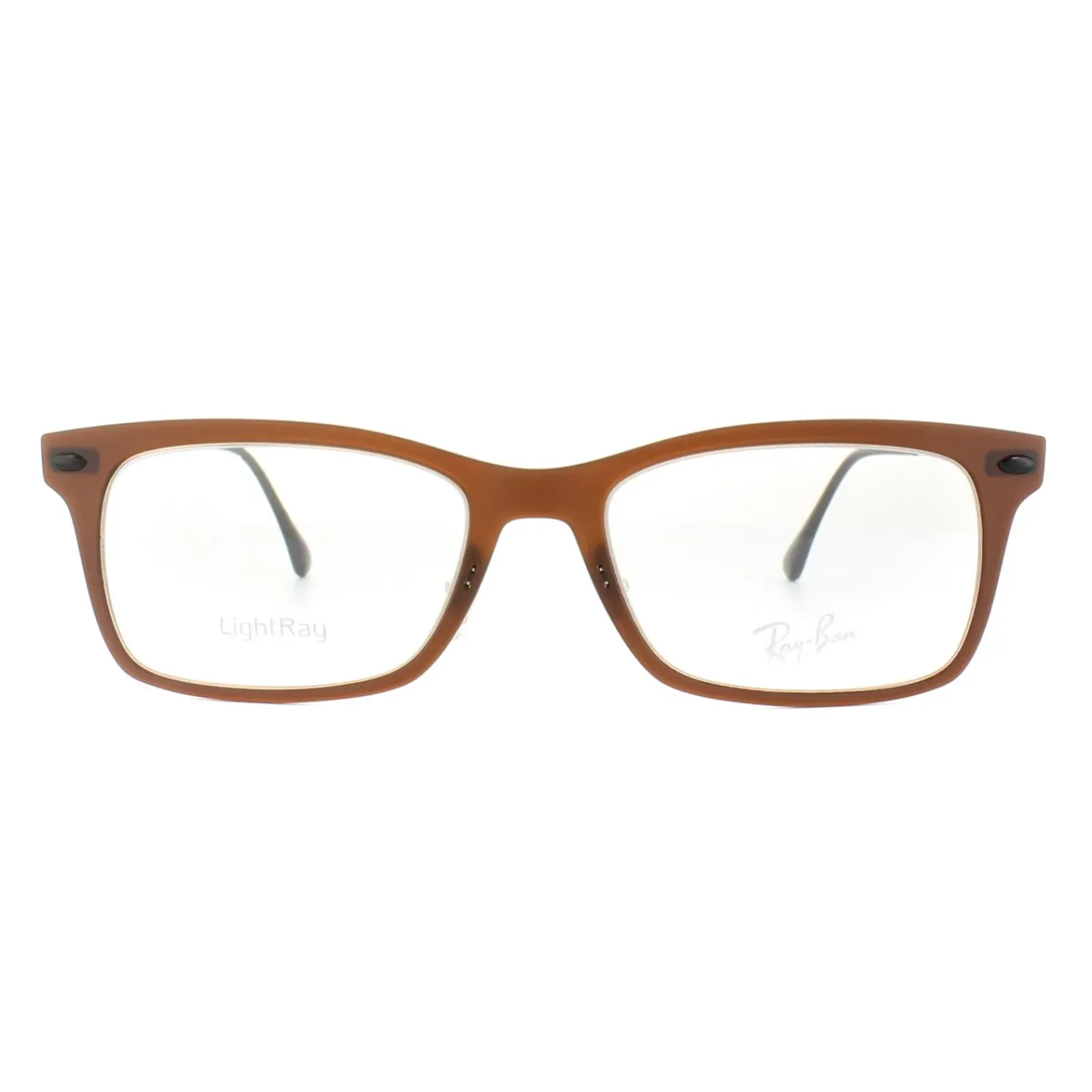 Ray-Ban Ray-Ban|Ray-Ban^Glasses Frames RX 7039 5450 Dark Matt Brown Mens Womens 53mm