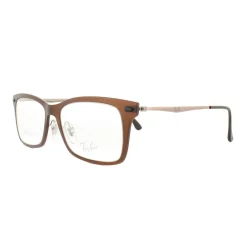 Ray-Ban Ray-Ban|Ray-Ban^Glasses Frames RX 7039 5450 Dark Matt Brown Mens Womens 53mm