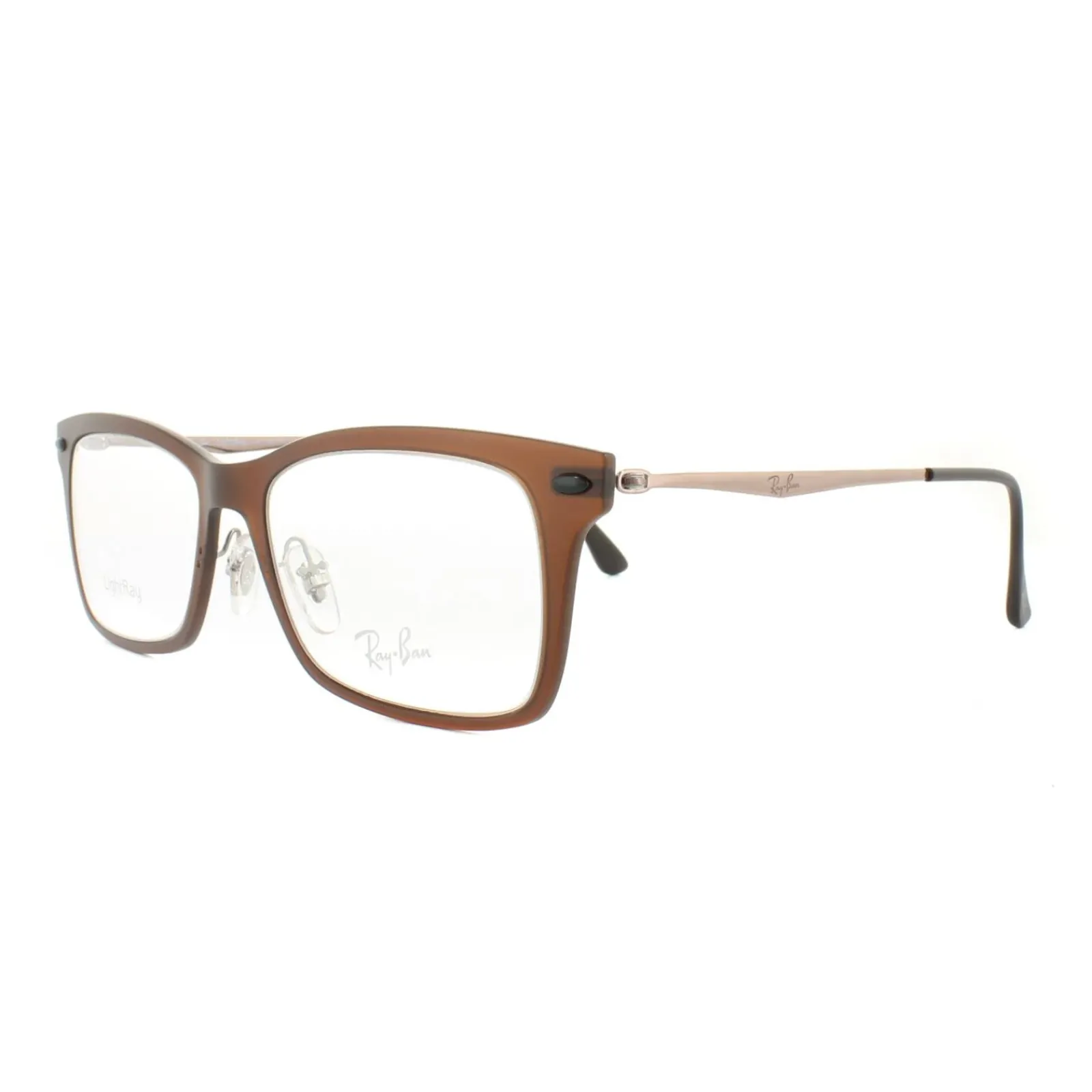 Ray-Ban Ray-Ban|Ray-Ban^Glasses Frames RX 7039 5450 Dark Matt Brown Mens Womens 53mm