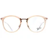 Ray-Ban Round|Round^Glasses Frames RX7140 8124 Transparent Light Brown Women