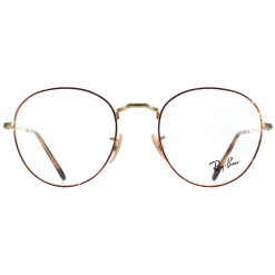 Ray-Ban Round|Round^Glasses Frames RX3582V David 2945 Havana on Gold Men Women