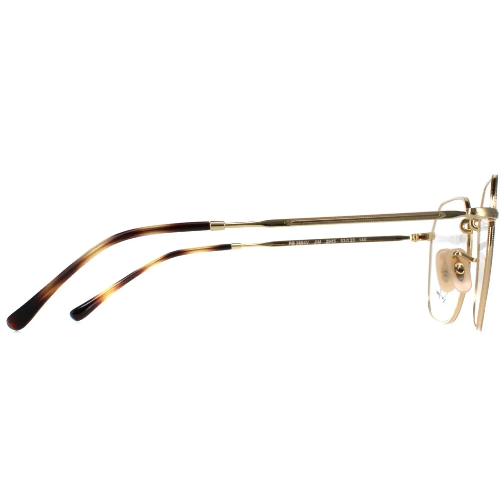 Ray-Ban Square|Ray-Ban^Glasses Frames RX3694V Jim 2945 Havana on Gold Men Women