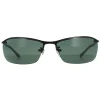 Ray-Ban Ray-Ban|Wrap^Rayban Sunglasses 3183 006 71 Matt Black Green