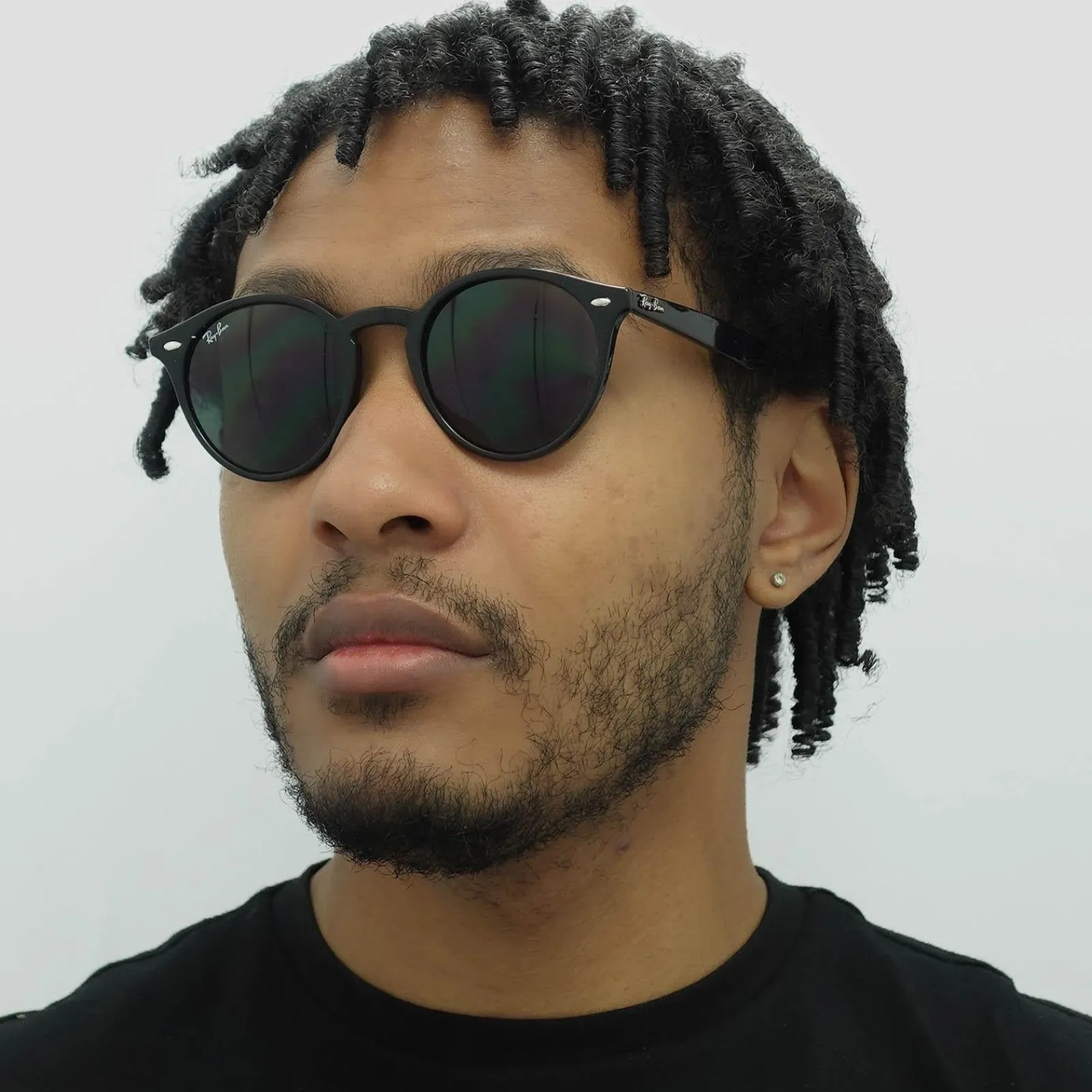 Ray-Ban Ray-Ban|Round^Sunglasses 2180 601/71 Black Green