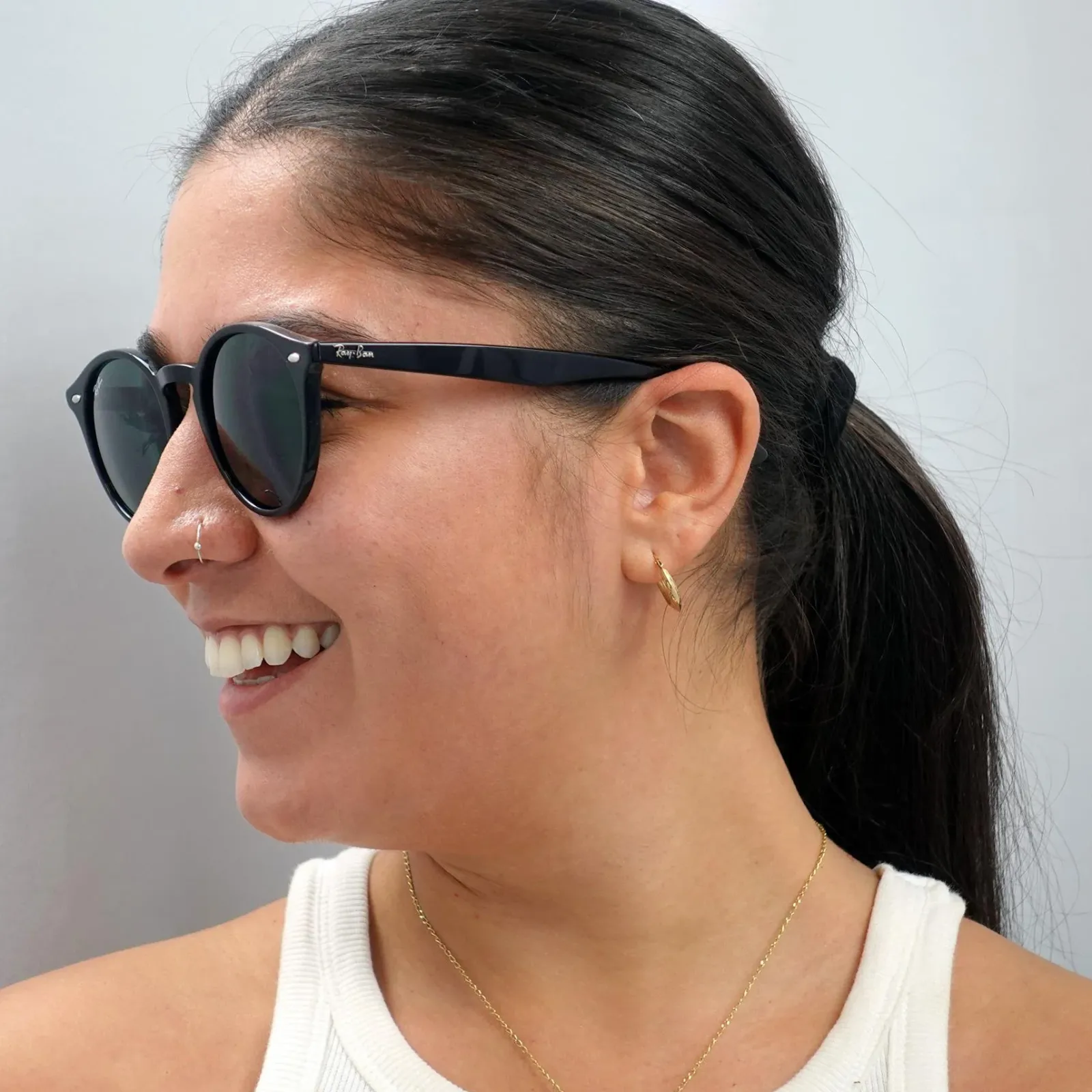 Ray-Ban Ray-Ban|Round^Sunglasses 2180 601/71 Black Green