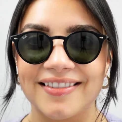 Ray-Ban Ray-Ban|Round^Sunglasses 2180 601/71 Black Green