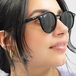 Ray-Ban Ray-Ban|Round^Sunglasses 2180 601/71 Black Green