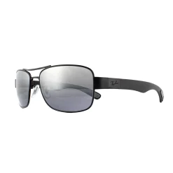 Ray-Ban Polarised^Sunglasses 3522 006/82 Black Silver Mirror Polarized 61mm