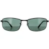 Ray-Ban Rectangle^Sunglasses 3498 002/71 Black Green