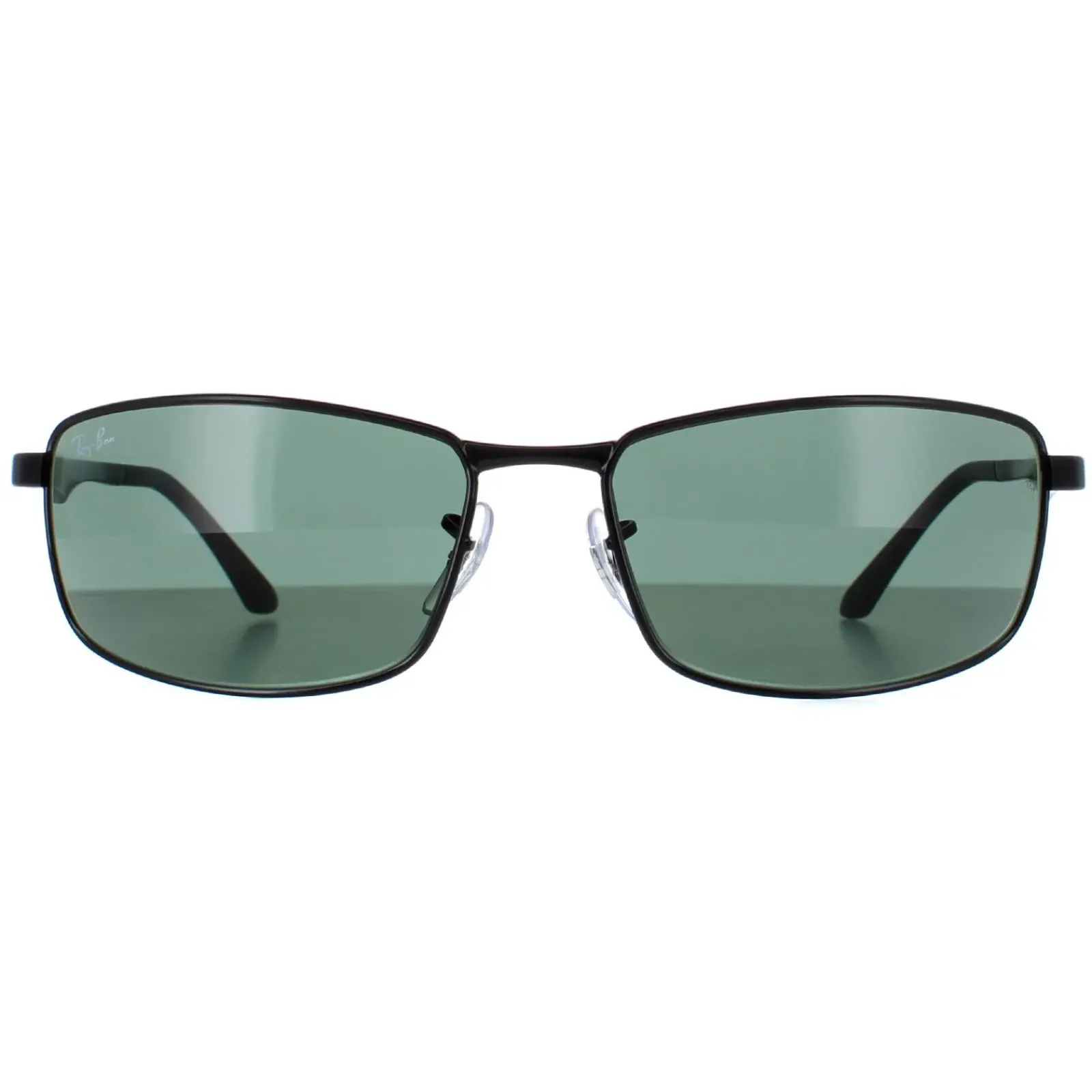 Ray-Ban Rectangle^Sunglasses 3498 002/71 Black Green