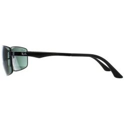 Ray-Ban Rectangle^Sunglasses 3498 002/71 Black Green