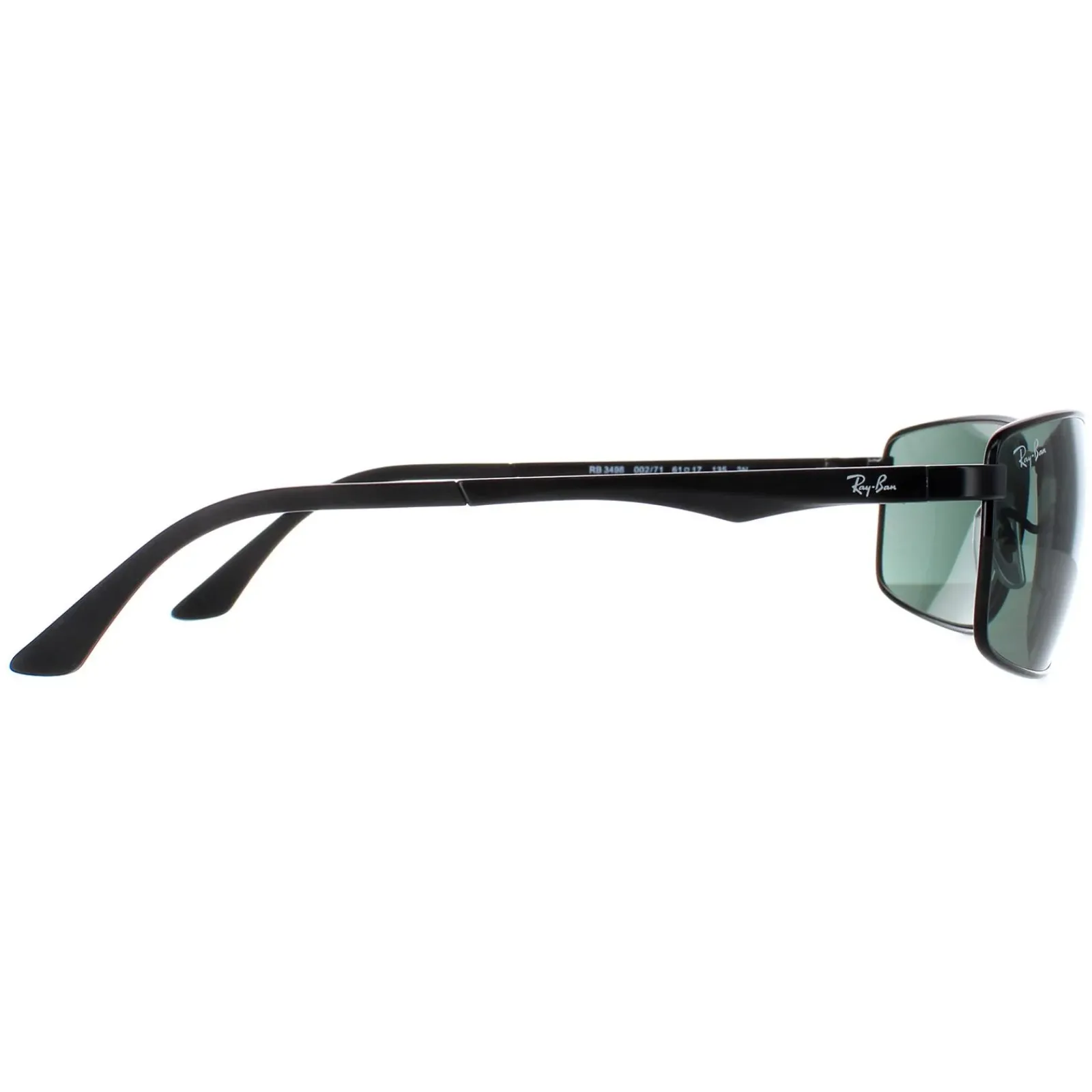 Ray-Ban Rectangle^Sunglasses 3498 002/71 Black Green