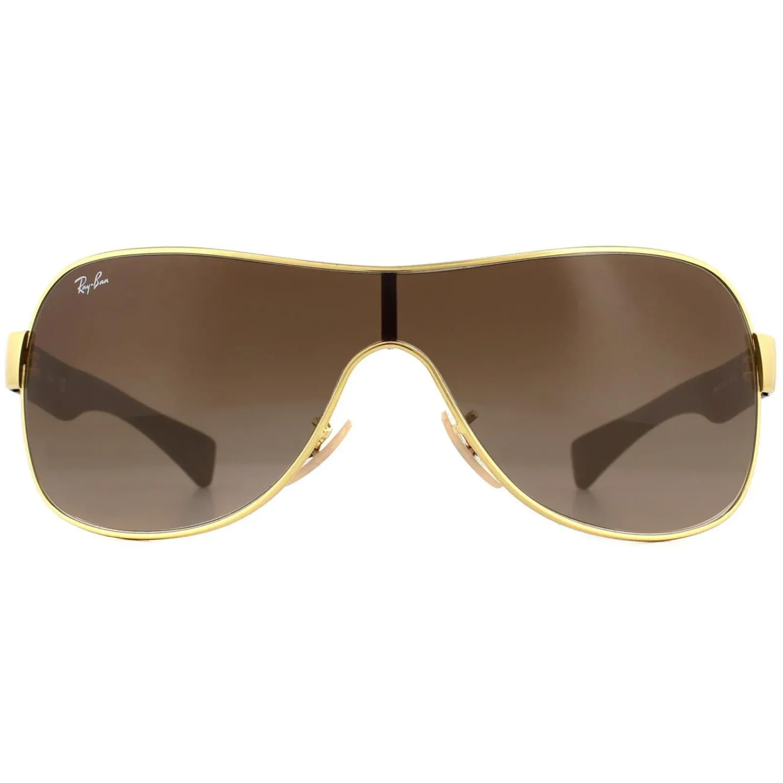 Ray-Ban Ray-Ban|Shield^Sunglasses 3471 001/13 Gold Brown Gradient