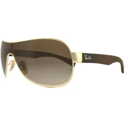 Ray-Ban Ray-Ban|Shield^Sunglasses 3471 001/13 Gold Brown Gradient
