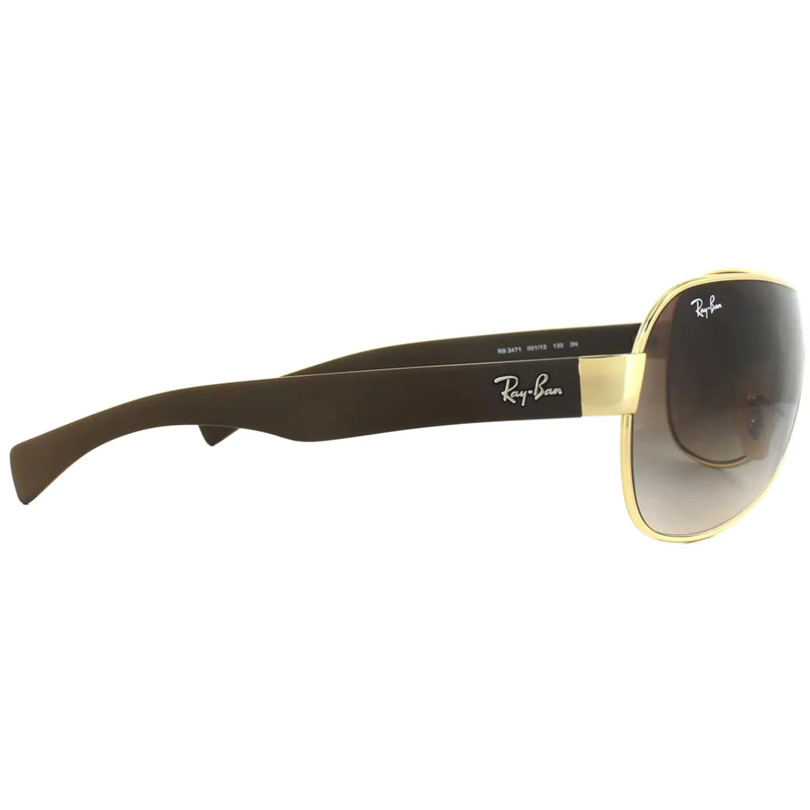 Ray-Ban Ray-Ban|Shield^Sunglasses 3471 001/13 Gold Brown Gradient