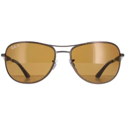 Ray-Ban Polarised^Sunglasses 3519 029/83 Gunmetal Brown Polarized