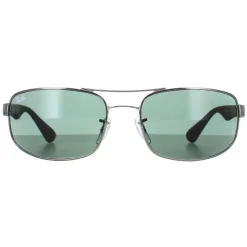 Ray-Ban Rectangle^Rayban Sunglasses 3445 004 Gunmetal Green