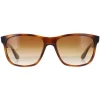 Ray-Ban Rectangle^Sunglasses 4181 710/51 Light Havana Brown Gradient