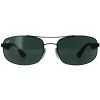 Ray-Ban Rectangle^Sunglasses 3527 006/71 Matt Black Grey Green
