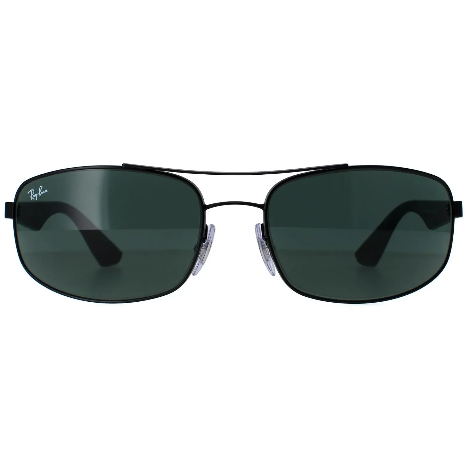 Ray-Ban Rectangle^Sunglasses 3527 006/71 Matt Black Grey Green
