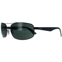 Ray-Ban Rectangle^Sunglasses 3527 006/71 Matt Black Grey Green