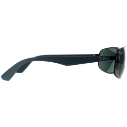 Ray-Ban Rectangle^Sunglasses 3527 006/71 Matt Black Grey Green