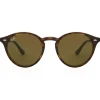 Ray-Ban Round^Sunglasses 2180 710/73 Tortoise Brown B-15