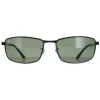 Ray-Ban Polarised|Ray-Ban^Sunglasses 3498 002/9A Black Polarized Green