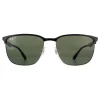 Ray-Ban Polarised|Ray-Ban^Sunglasses 3569 90049A Black Silver Green Polarized