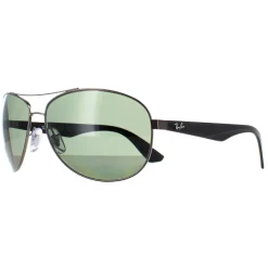 Ray-Ban Polarised^Sunglasses 3526 029/9A Gunmetal & Black Green Polarized