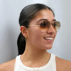 Ray-Ban Ray-Ban|Aviator^Sunglasses Aviator Metal II RB3689 914751 Gold Brown Gradient
