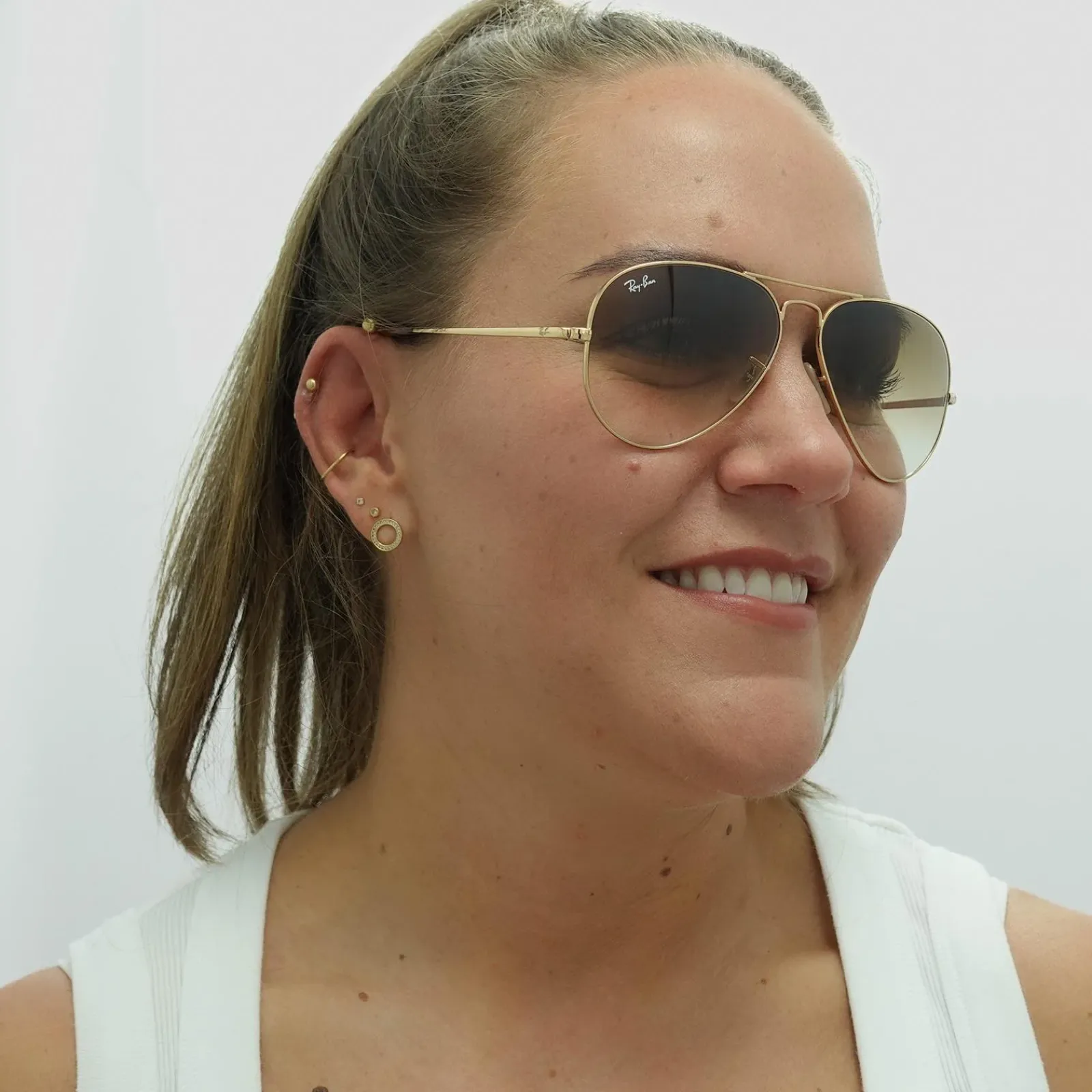 Ray-Ban Ray-Ban|Aviator^Sunglasses Aviator Metal II RB3689 914751 Gold Brown Gradient