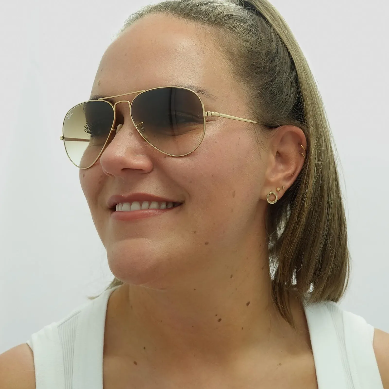 Ray-Ban Ray-Ban|Aviator^Sunglasses Aviator Metal II RB3689 914751 Gold Brown Gradient
