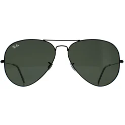 Ray-Ban Polarised|Ray-Ban^Sunglasses Aviator 3025 Black Green Polarized 002/58 62mm