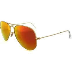 Ray-Ban Ray-Ban|Aviator^Sunglasses Aviator 3025 112/69 Matt Gold Brown Mirror 58mm