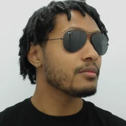 Ray-Ban Polarised|Ray-Ban^Sunglasses Aviator 3025 002/48 Polished Black Black Polarized