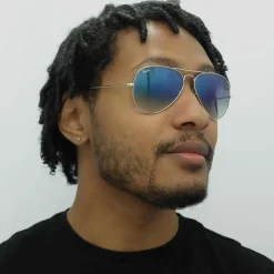 Ray-Ban Ray-Ban|Aviator^Sunglasses Aviator 3025 003/3F Silver Light Blue Gradient 58mm