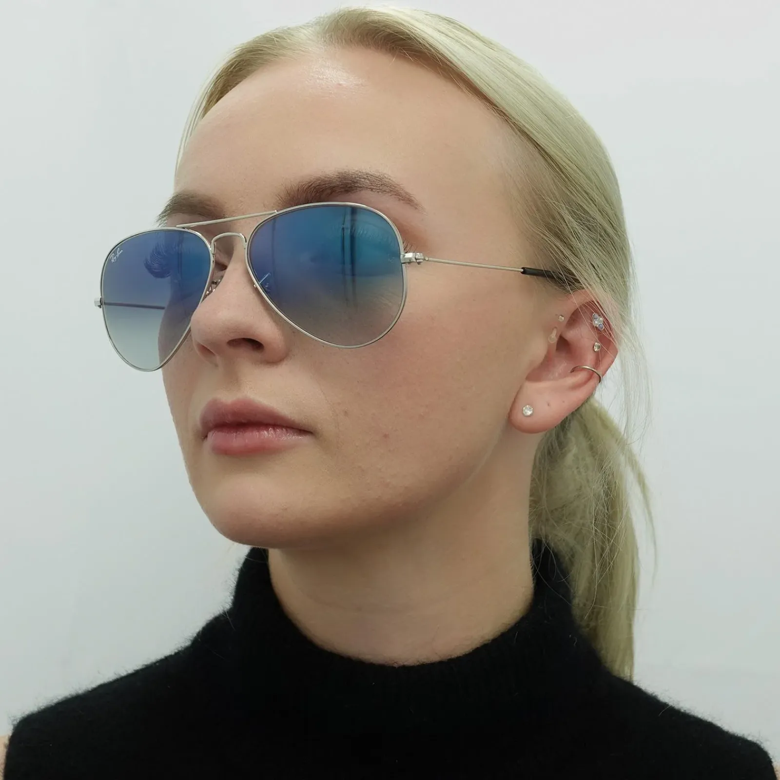 Ray-Ban Ray-Ban|Aviator^Sunglasses Aviator 3025 003/3F Silver Light Blue Gradient 58mm
