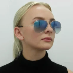 Ray-Ban Ray-Ban|Aviator^Sunglasses Aviator 3025 003/3F Silver Light Blue Gradient 58mm