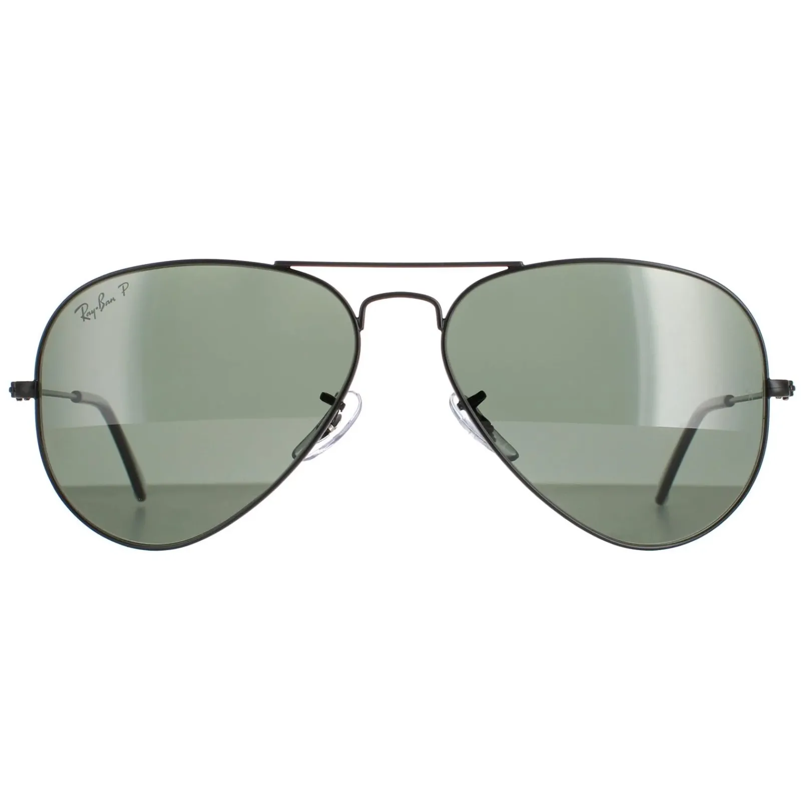 Ray-Ban Polarised|Ray-Ban^Sunglasses Aviator 3025 W3361 Polished Black Green G-15 Polari