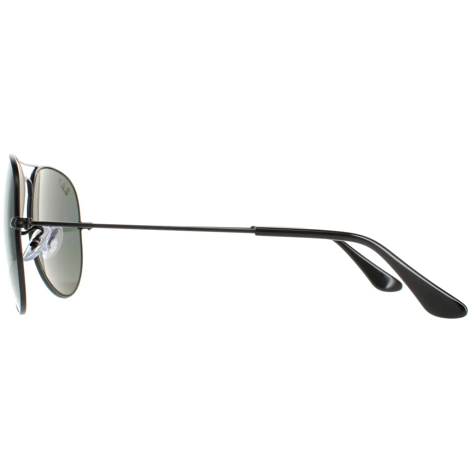 Ray-Ban Polarised|Ray-Ban^Sunglasses Aviator 3025 W3361 Polished Black Green G-15 Polari