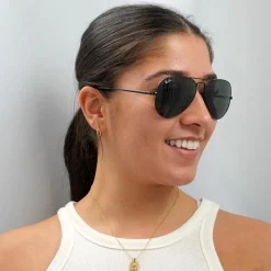 Ray-Ban Ray-Ban|Aviator^Sunglasses Aviator Metal II RB3689 914831 Black Green