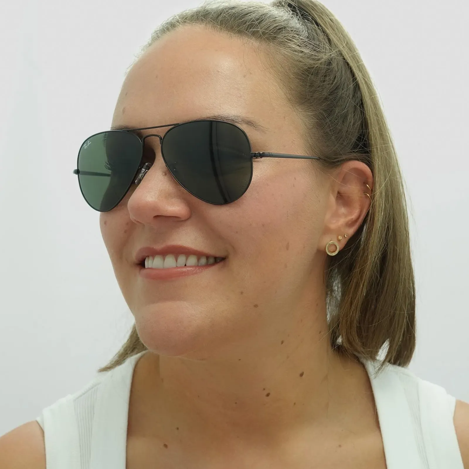 Ray-Ban Ray-Ban|Aviator^Sunglasses Aviator Metal II RB3689 914831 Black Green