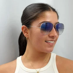 Ray-Ban Ray-Ban|Aviator^Sunglasses Aviator 3025 Silver Gradient Light Blue 003/3F 62mm